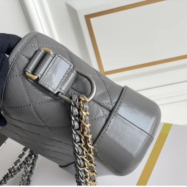 Chanel Grey Bag Quilted Calfskin Leather Shoulder Bags Crossbody Bags - Image 9