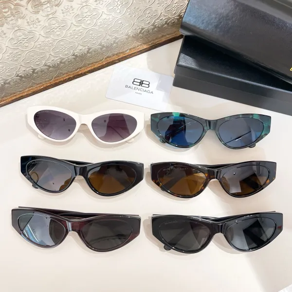 Balenciaga Cat Eye glasses black/white/green leopard/brown black/burgundy/leopard brown color Size 57口19-145 - Image 8