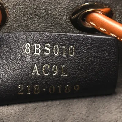 Fendi Mini F is Fendi Logo Embossed Mon Tresor Bucket Bag Cuoio King Vitello Leather Gold Hardware