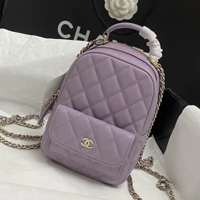 Chanel Purple / Pink / Green / White / Black Backpacks