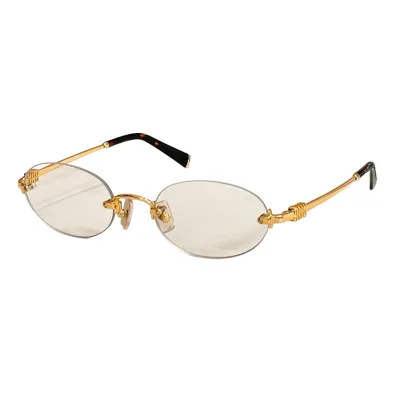 Miu Miu Oval glasses red/gold/silver color Size 51口20-140