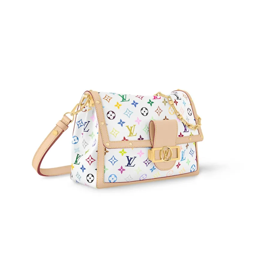Louis Vuitton x Murakami Takashi Dauphine Soft GM Multicolor White Gold Hardware