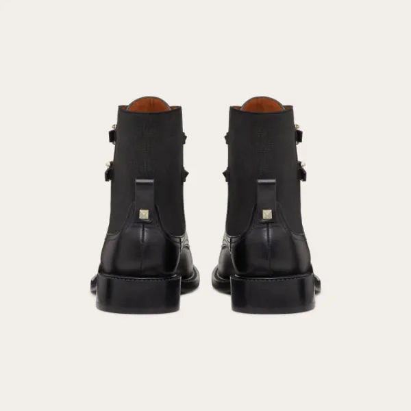 VALENTINO ROCKSTUD Calf rivet ankle boots (heel 2 cm high) - Image 4