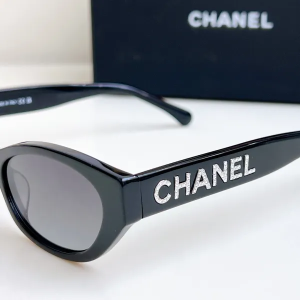 CHANEL round frame glasses black color SIZE 54-19-145 - Image 7