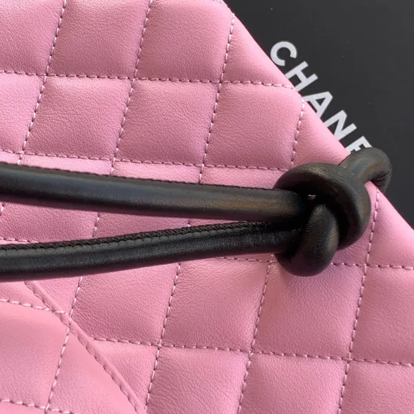 Chanel Pink / Milk tea color / White / Black Basket Tote Bags / Shoulder Bags - Image 6
