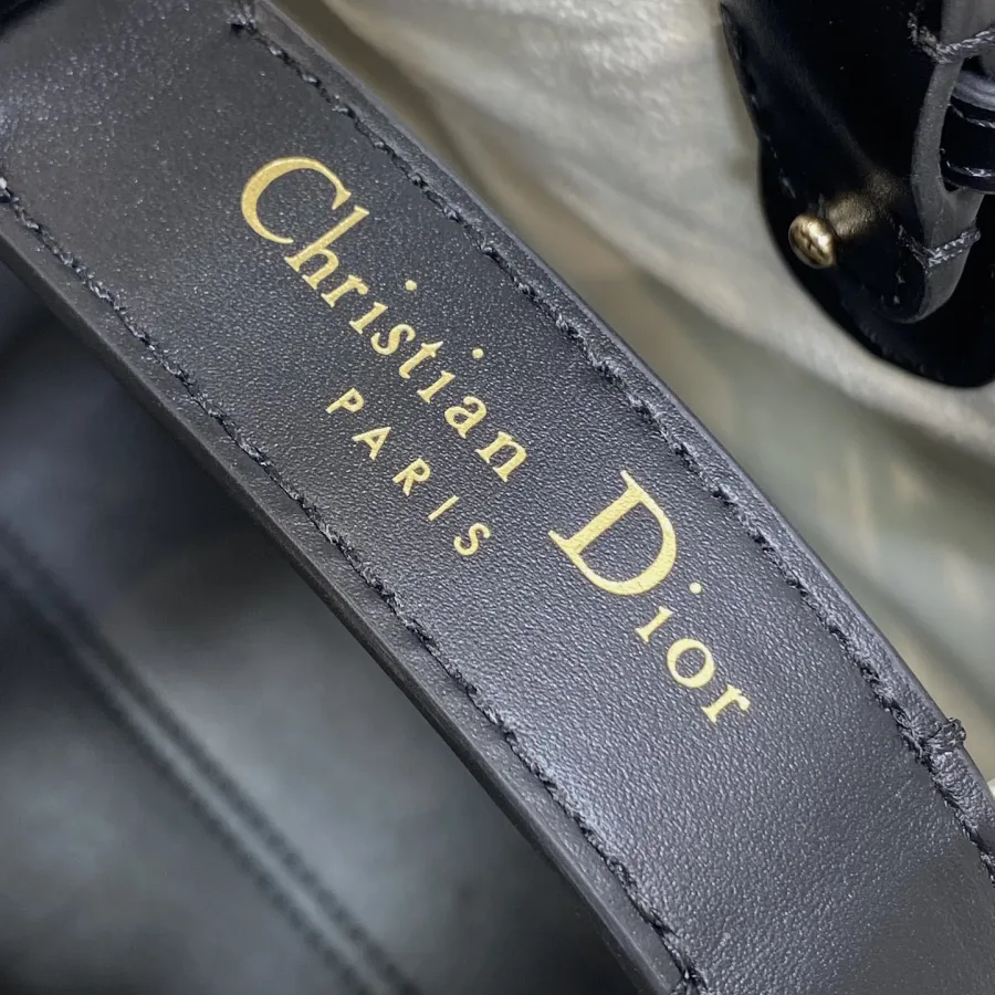 Dior Medium Dior Toujours Bag In White And Black Macrocannage Calfskin With Light Gold Hardware