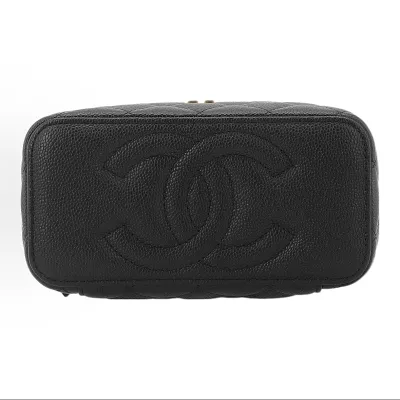 Chanel 23P Black Quilted Caviar Leather Gold Hardware