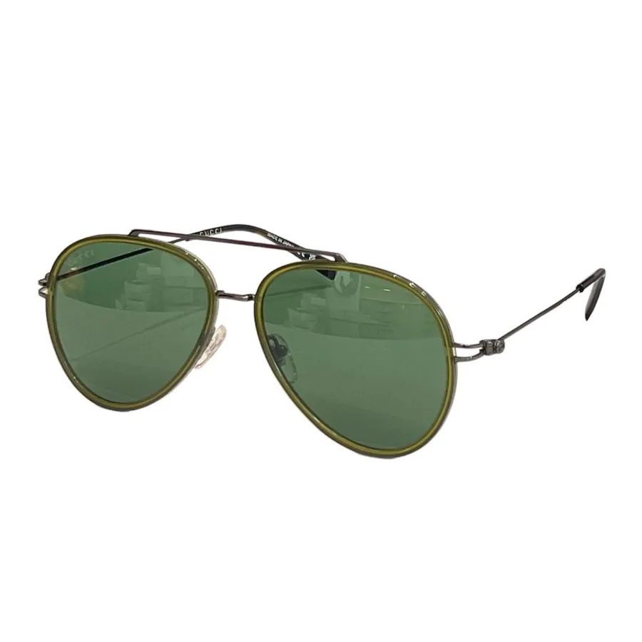 Gucci Pilot glasses leopard orange/black silver/green red/grey/green/blue/leopard color Size 56口15-145