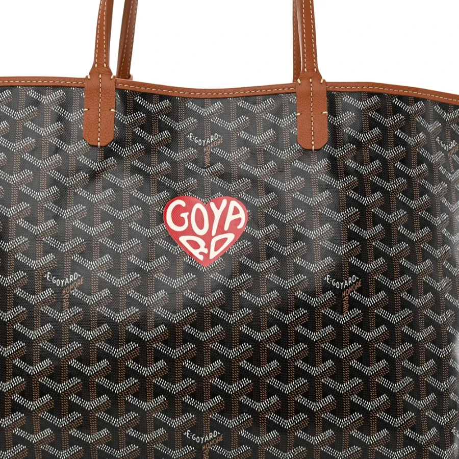 Goyard Saint Louis Tote PM Black/Gold Goyardine Canvas