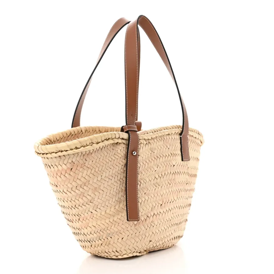 Loewe Basket Tote Bag Small Natural/Tan Raffia