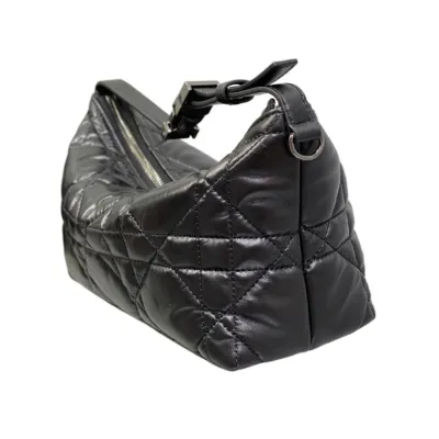 Dior Small D-Journey Bag in Black Macrocannage Lambskin Gold Hardware