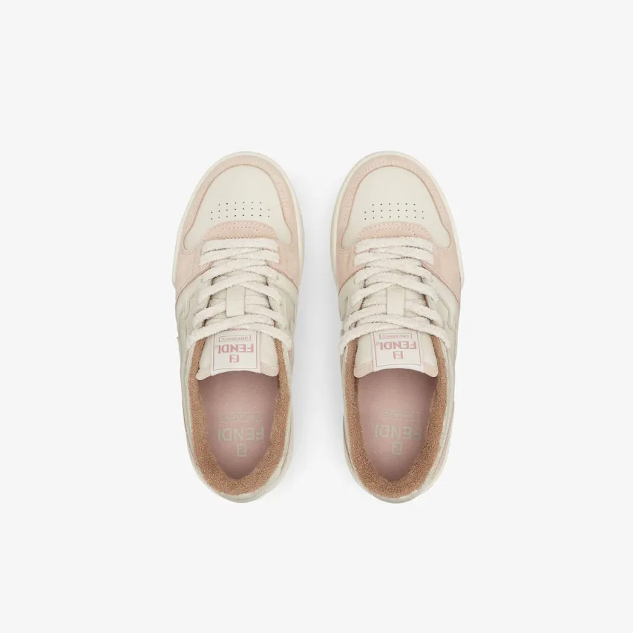 FENDI Women's pink suede low-top shoes Sneakers