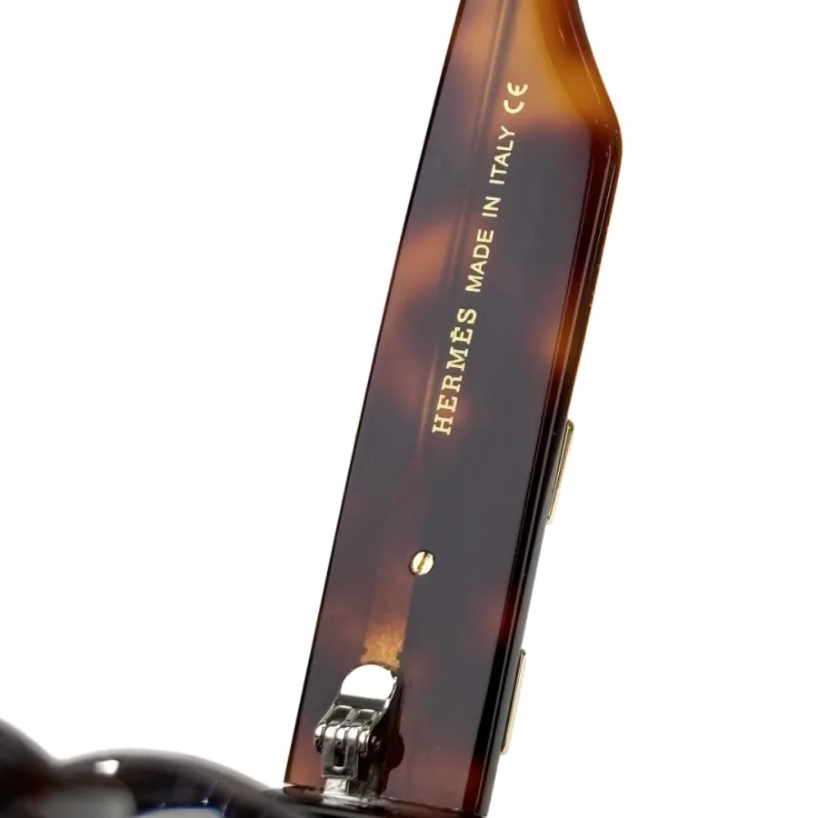 Hermès square frame glasses leopard/orange/black silver/black gold/green/green leopard color Size 55-18-145
