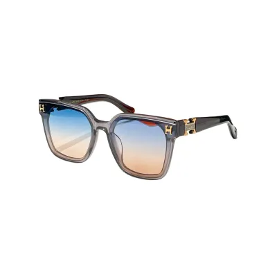 Hermès square frame glasses black/teal/grey/black brown/pink/leopard/orange color Size 51口21-140