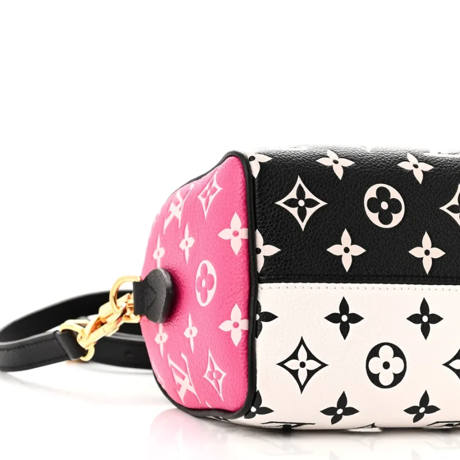 Louis Vuitton Spring in the City Speedy Bandoulière 20 Black/White/Pink Monogram Empreinte Leather