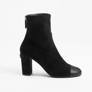 Chanel ankle boots  black suede, calfskin, sheepskin