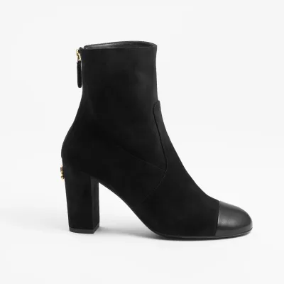 Chanel ankle boots  black suede, calfskin, sheepskin