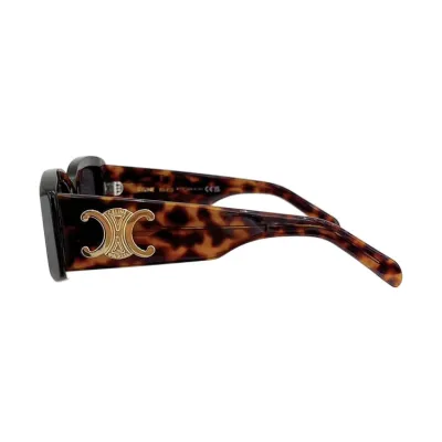 Celine square frame glasses ivory/black/leopard color Size 53口18-135