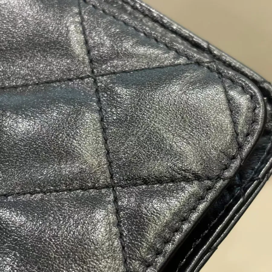 Chanel Black Quilted Shiny Calfskin Leather / Abrasive Sand Leather / Quilted Caviar Leather Shoulder Bags photo review