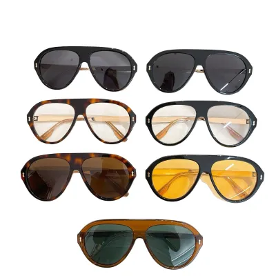 Gucci Pilot shape glasses black orange/black/black gold/leopard/leopard brown/tawny green color Size 61口13-145