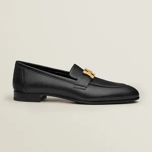 HERMES Paris Black Loafers