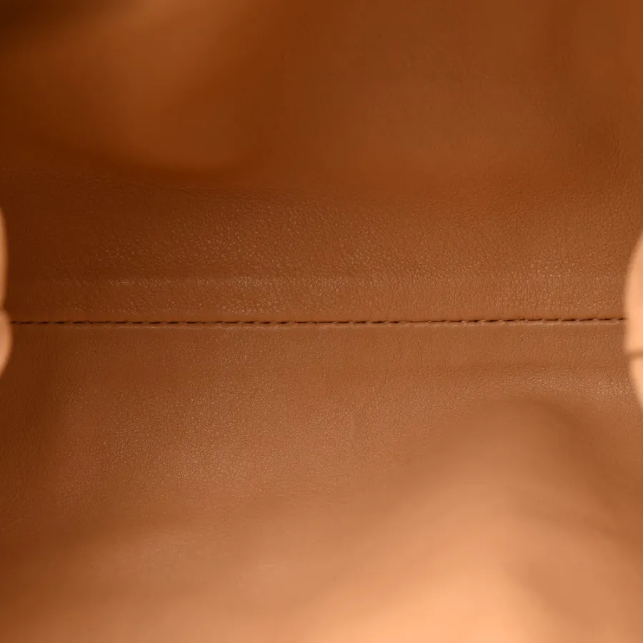 Bottega Veneta Mini Teen Pouch Almond Calfskin Leather