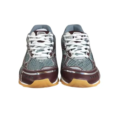 Bottega Veneta Orbit Sneakers In Silver/Burgundy Technical Fabric And Mesh Lace-Up Sneaker