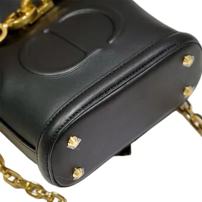 Dior Small C'est Dior Bag In Black/Brown CD-Embossed Calfskin With Gold Hardware