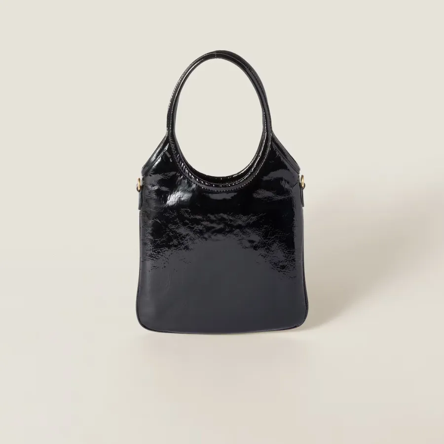 Miu Miu Patent Leather Black Shoulder Bags