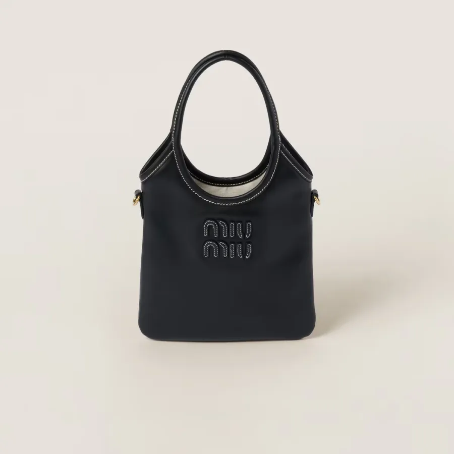 Miu Miu Calfskin Leather Black Top-Handle Bags