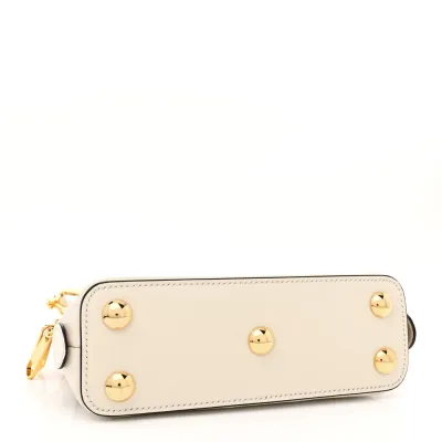 Gucci Mini Horsebit 1955 Top Handle Bag Beige / Ebony / Mystic White GG Supreme Monogram Canvas & Azalea Calfskin Leather Gold Hardware