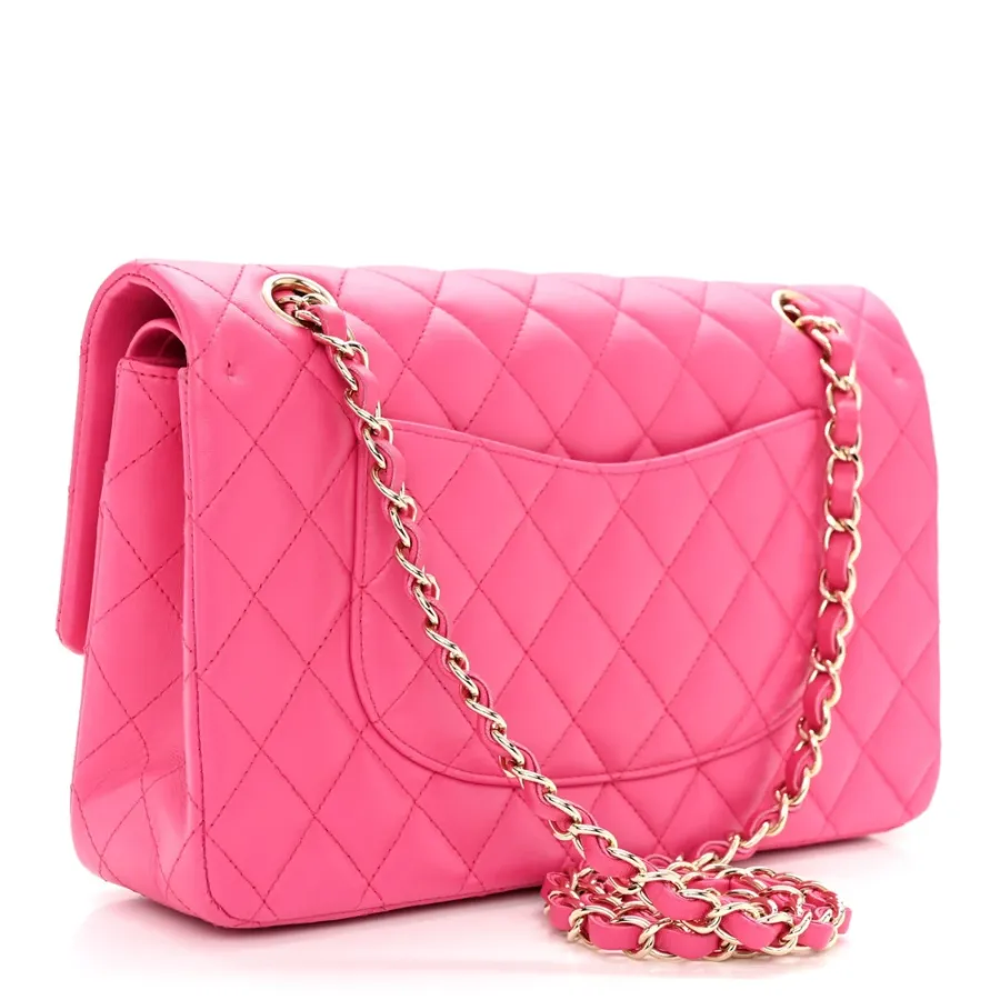 Grade Chanel Double Flap Medium Fuchsia Bag