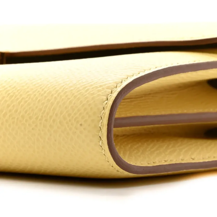 Hermès Constance 18 Long Wallet To Go Epsom Jaune Poussin Epsom Leather Gold Hardware
