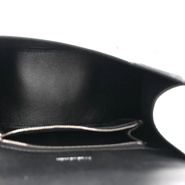 Balenciaga Small Hourglass Top Handle Bag Black/White Smooth Calfskin Leather Spray Polka Dot Silver Hardware - Image 6