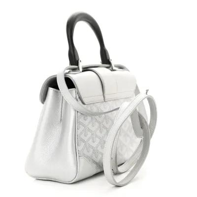 Goyard Mini Saigon Bag Precious Metals Goyardine Canvas Silver Hardware