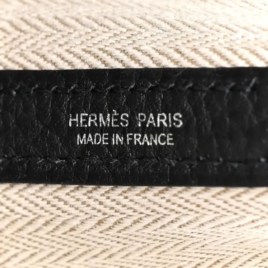 Hermès Garden Party 30 TPM Black Negonda Leather Palladium Silver Hardware