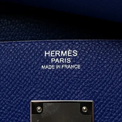 Hermès Birkin 30 Bleu Electrique Epsom Leather Palladium Hardware
