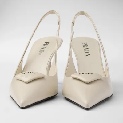 PRADA Saffiano white High Heels Shoes