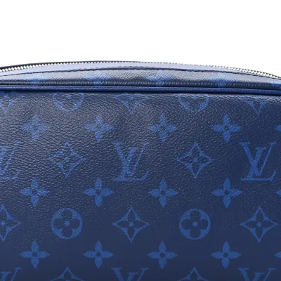 Louis Vuitton Dopp Kit Toilet Pouch PM Cobalt Taigarama Leather