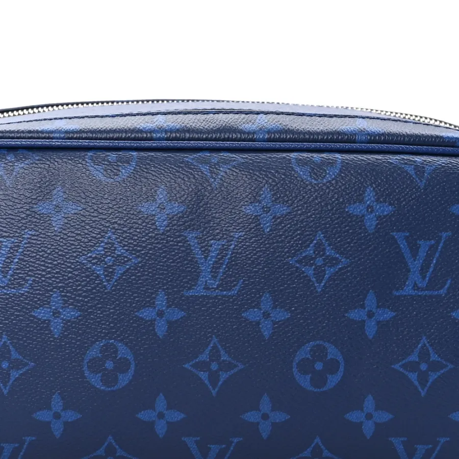 Louis Vuitton Dopp Kit Toilet Pouch PM Cobalt Taigarama Leather