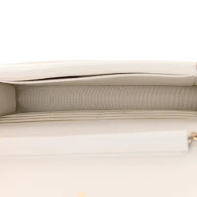 Chanel Wallet On Chain – Small White Quilted Caviar