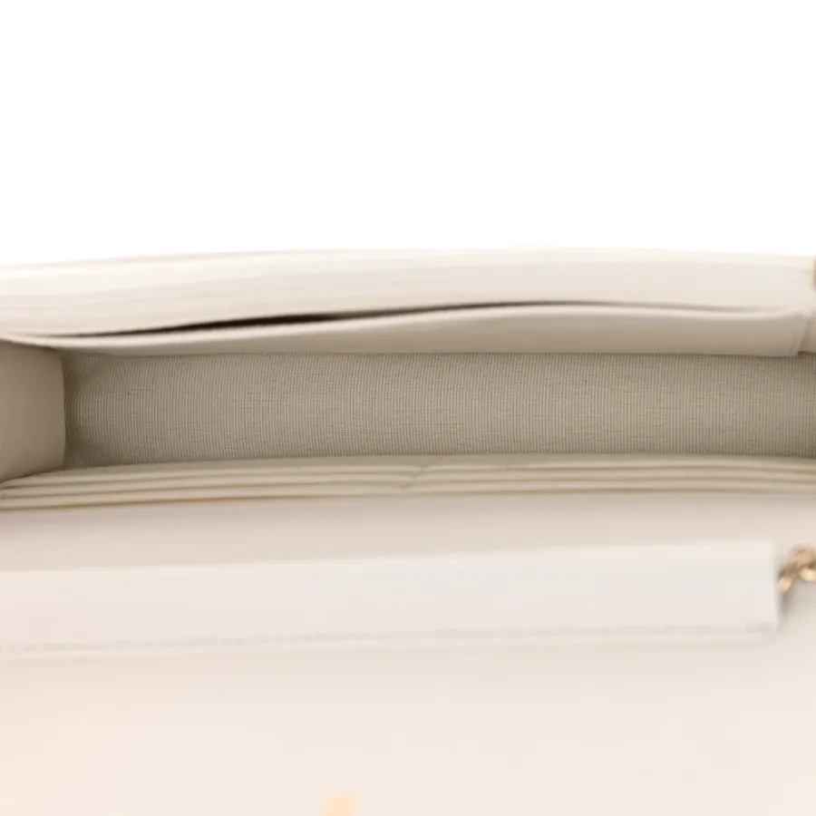 Chanel Wallet On Chain – Small White Quilted Caviar