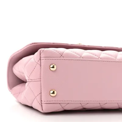 Chanel Coco Handle Mini | Light Pink Quilted Luxury