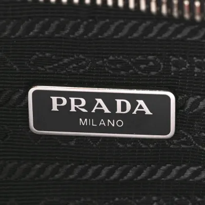 Prada Mini Re-Edition 2005 Bag Black Tessuto Nylon & Saffiano Leather Silver Hardware