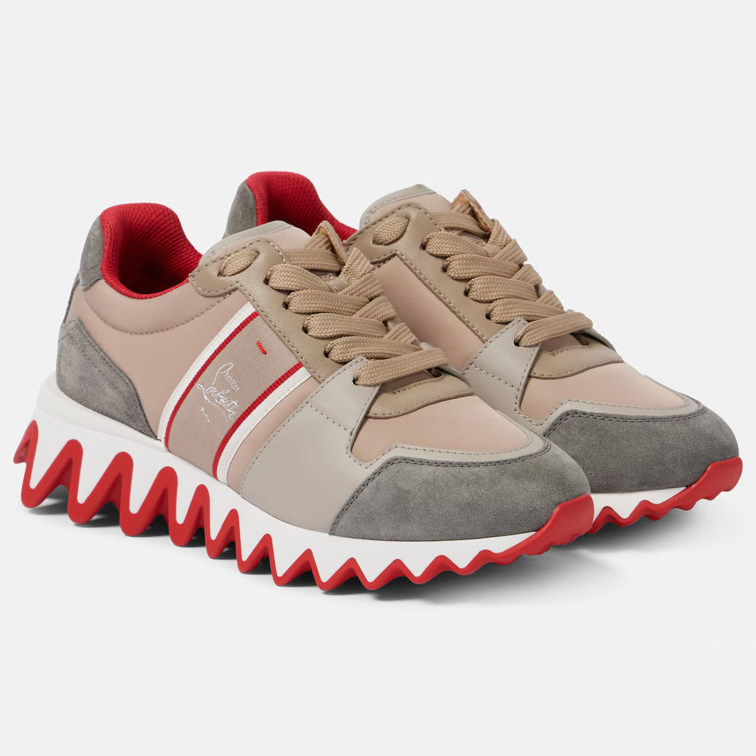 Christian Louboutin tênis com acabamento em camurça