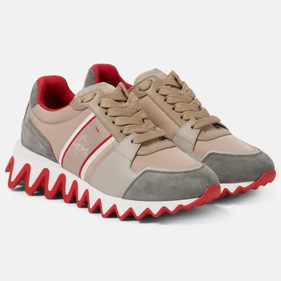 Christian Louboutin Suede trimmed sneakers