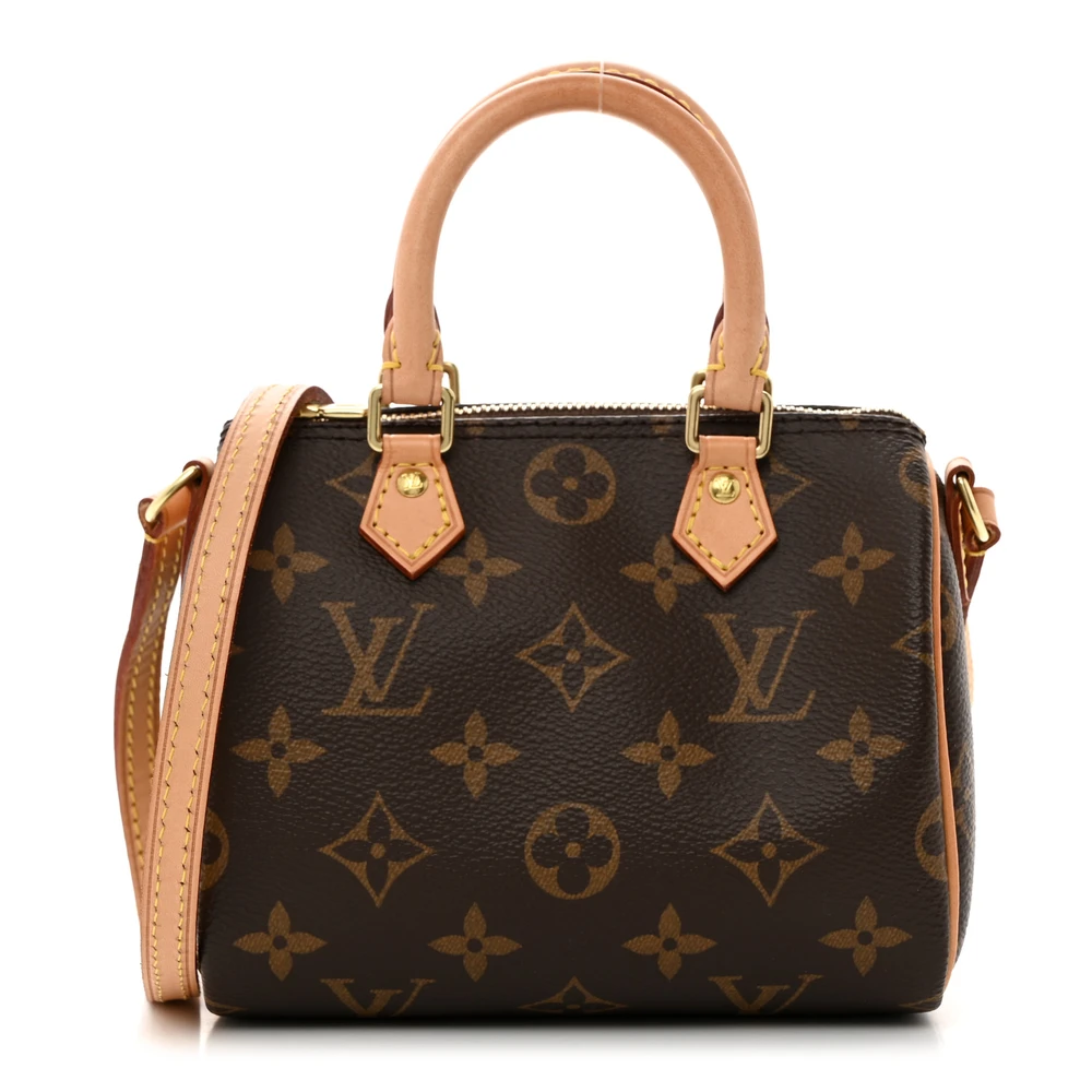 Louis Vuitton Nano Speedy BB Monogram Canvas Hardware Dourado