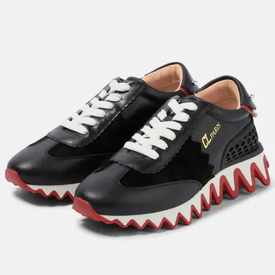 Christian Louboutin Black with red sneakers