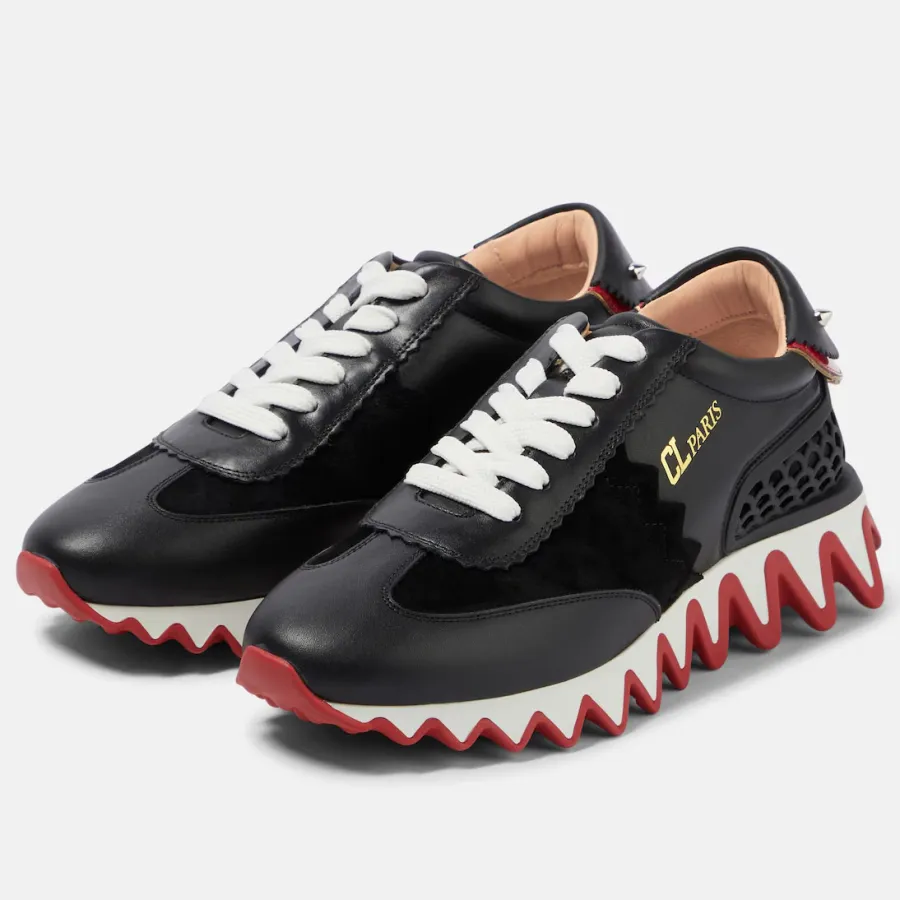 Christian Louboutin Black with red sneakers