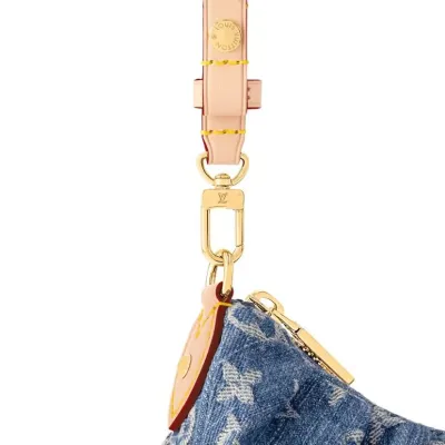 Louis Vuitton Pochette Valley Denim Blue Gold Hardware